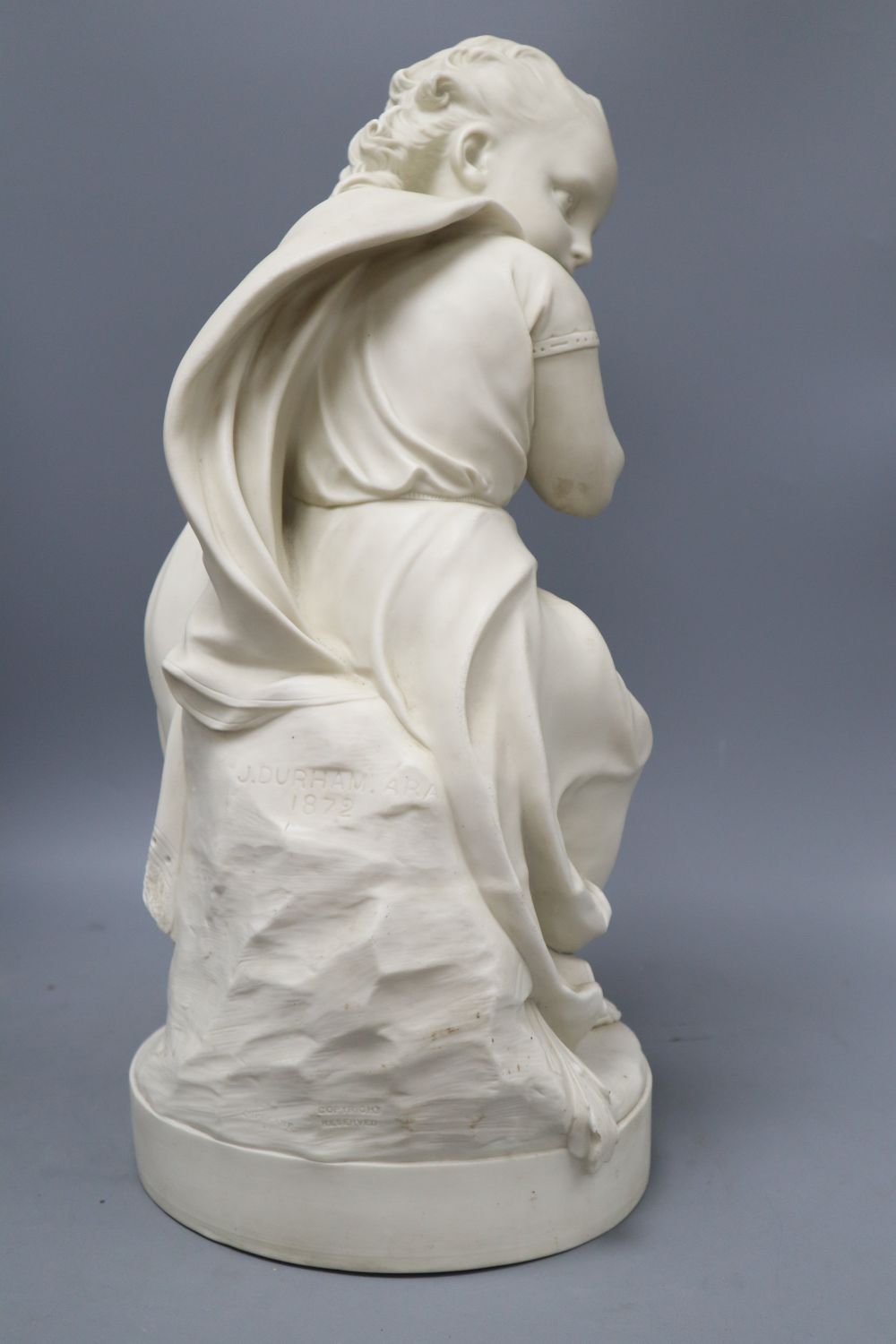 A 19th century Copeland parian ware figure On the Seashore, after Joseph Durham, height 47cm